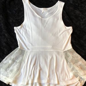 Frenchi White Lace Top